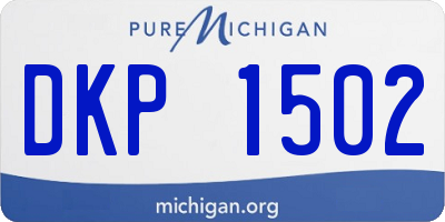 MI license plate DKP1502
