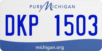 MI license plate DKP1503