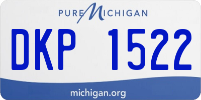 MI license plate DKP1522