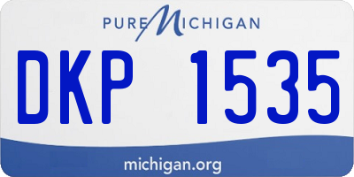 MI license plate DKP1535