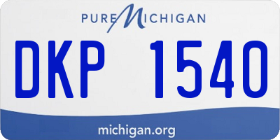 MI license plate DKP1540