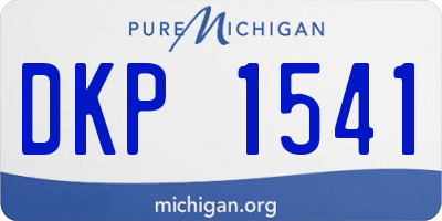 MI license plate DKP1541