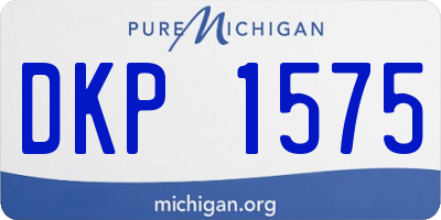 MI license plate DKP1575