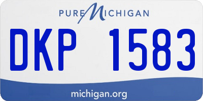 MI license plate DKP1583