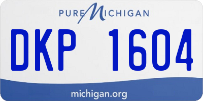 MI license plate DKP1604