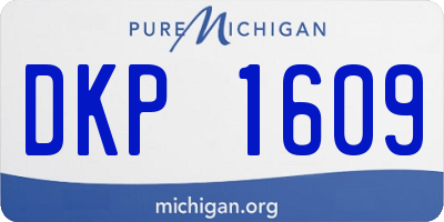 MI license plate DKP1609