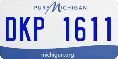 MI license plate DKP1611