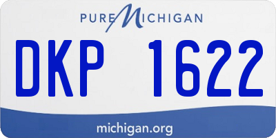 MI license plate DKP1622