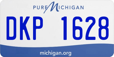 MI license plate DKP1628