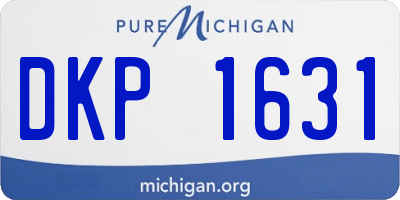 MI license plate DKP1631