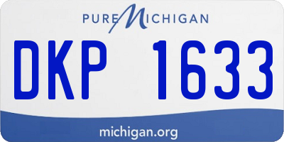 MI license plate DKP1633