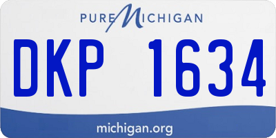 MI license plate DKP1634