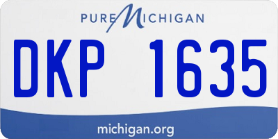 MI license plate DKP1635