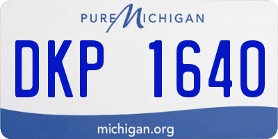 MI license plate DKP1640