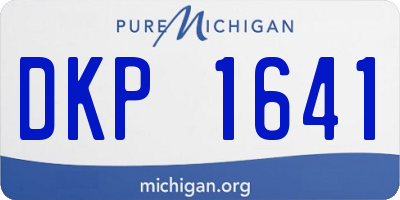 MI license plate DKP1641
