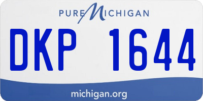 MI license plate DKP1644