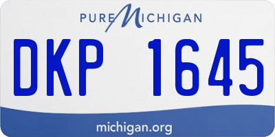 MI license plate DKP1645