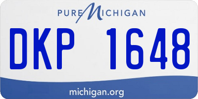 MI license plate DKP1648
