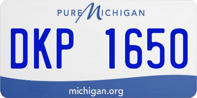 MI license plate DKP1650