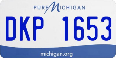 MI license plate DKP1653