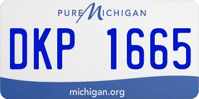 MI license plate DKP1665