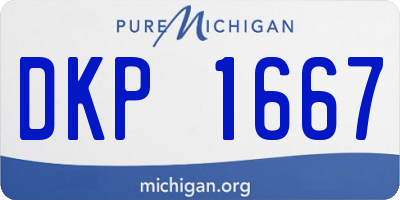 MI license plate DKP1667
