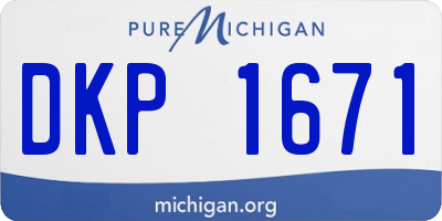 MI license plate DKP1671