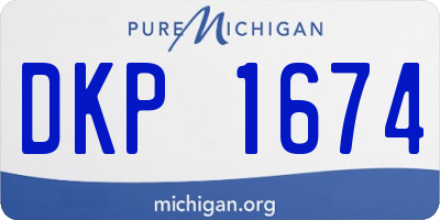 MI license plate DKP1674
