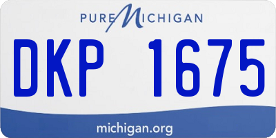 MI license plate DKP1675
