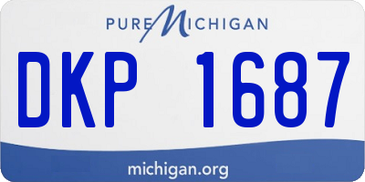 MI license plate DKP1687
