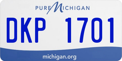 MI license plate DKP1701