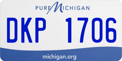 MI license plate DKP1706
