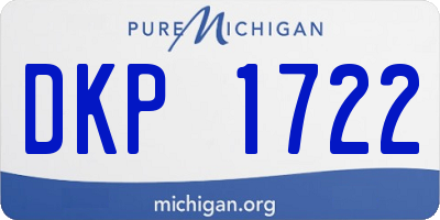 MI license plate DKP1722