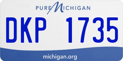 MI license plate DKP1735