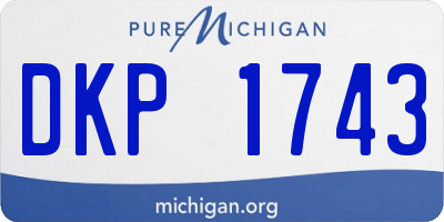 MI license plate DKP1743