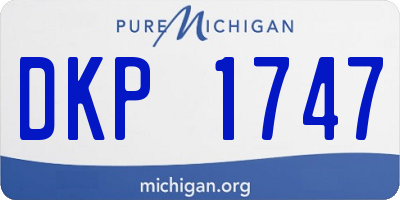MI license plate DKP1747