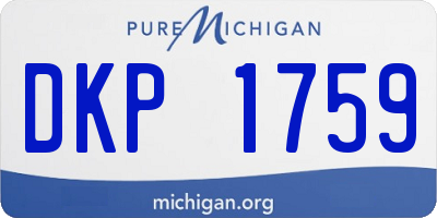 MI license plate DKP1759