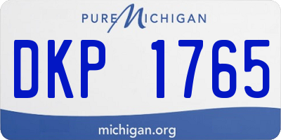 MI license plate DKP1765