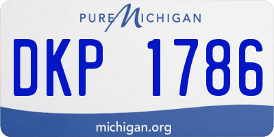 MI license plate DKP1786