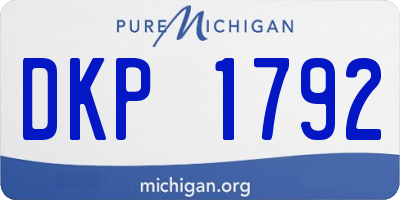 MI license plate DKP1792