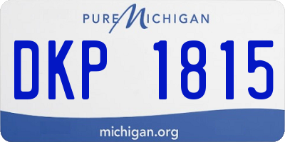 MI license plate DKP1815