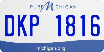 MI license plate DKP1816