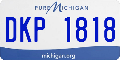 MI license plate DKP1818