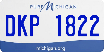 MI license plate DKP1822