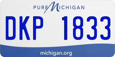 MI license plate DKP1833