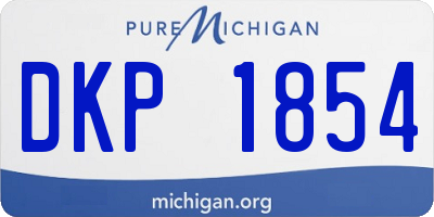 MI license plate DKP1854