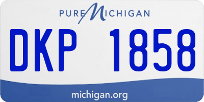 MI license plate DKP1858