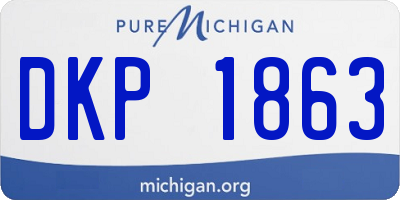 MI license plate DKP1863