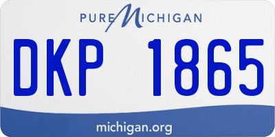 MI license plate DKP1865
