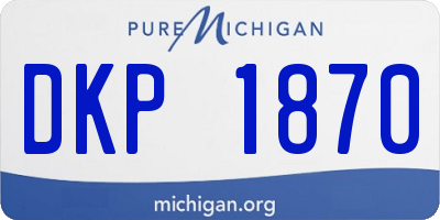 MI license plate DKP1870